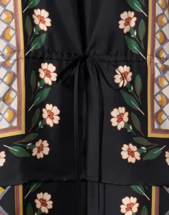 La DoubleJ Vestiti<The Apericena DressDazed Plac&eacute;e Black in Silk Twill