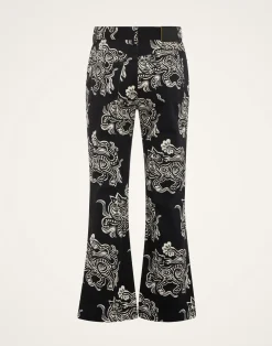 La DoubleJ Denim|Pantaloni E Shorts<The Cropped Flare JeanCrazy Tigers Black & White in Cotton Drill
