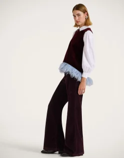 La DoubleJ Pantaloni E Shorts<The Flare PantsSolid Purple in Velvet Corduroy