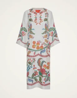 La DoubleJ Vestiti<The KaftanGrenadilla Placée Off White in Silk Twill
