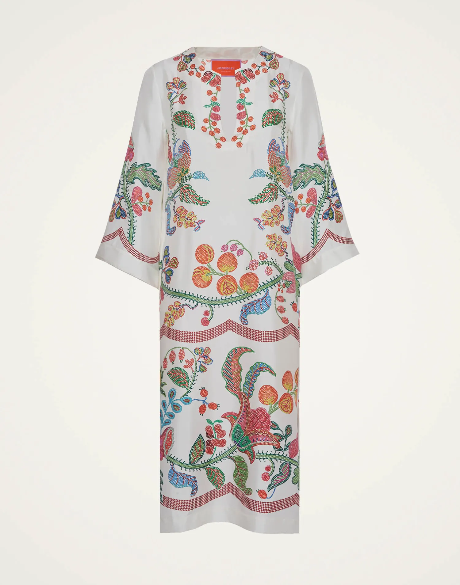 La DoubleJ Vestiti<The KaftanGrenadilla Placée Off White in Silk Twill