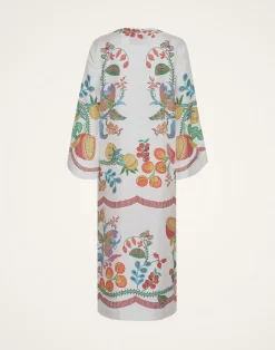 La DoubleJ Vestiti<The KaftanGrenadilla Placée Off White in Silk Twill