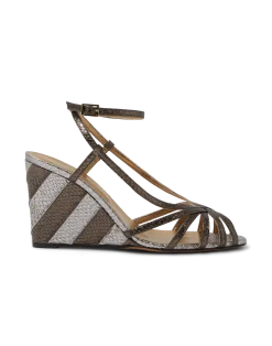 La DoubleJ Scarpe|Accessories<The Weekend WedgeAnthracite in Faux Python