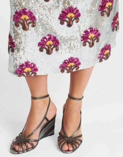 La DoubleJ Scarpe|Accessories<The Weekend WedgeAnthracite in Faux Python