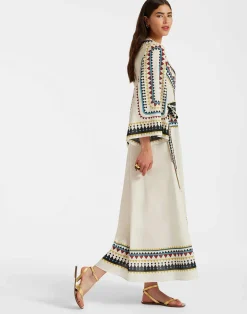 La DoubleJ Vestiti<The Wrap DressDoric Plac&eacute;e Cream in Cotton Voile