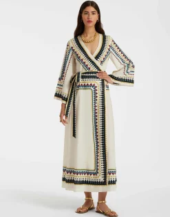 La DoubleJ Vestiti<The Wrap DressDoric Plac&eacute;e Cream in Cotton Voile