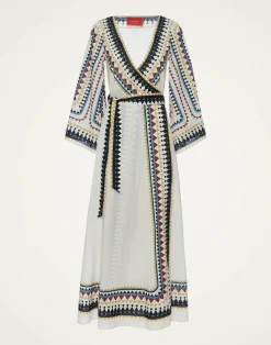 La DoubleJ Vestiti<The Wrap DressDoric Plac&eacute;e Cream in Cotton Voile