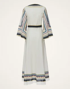 La DoubleJ Vestiti<The Wrap DressDoric Plac&eacute;e Cream in Cotton Voile