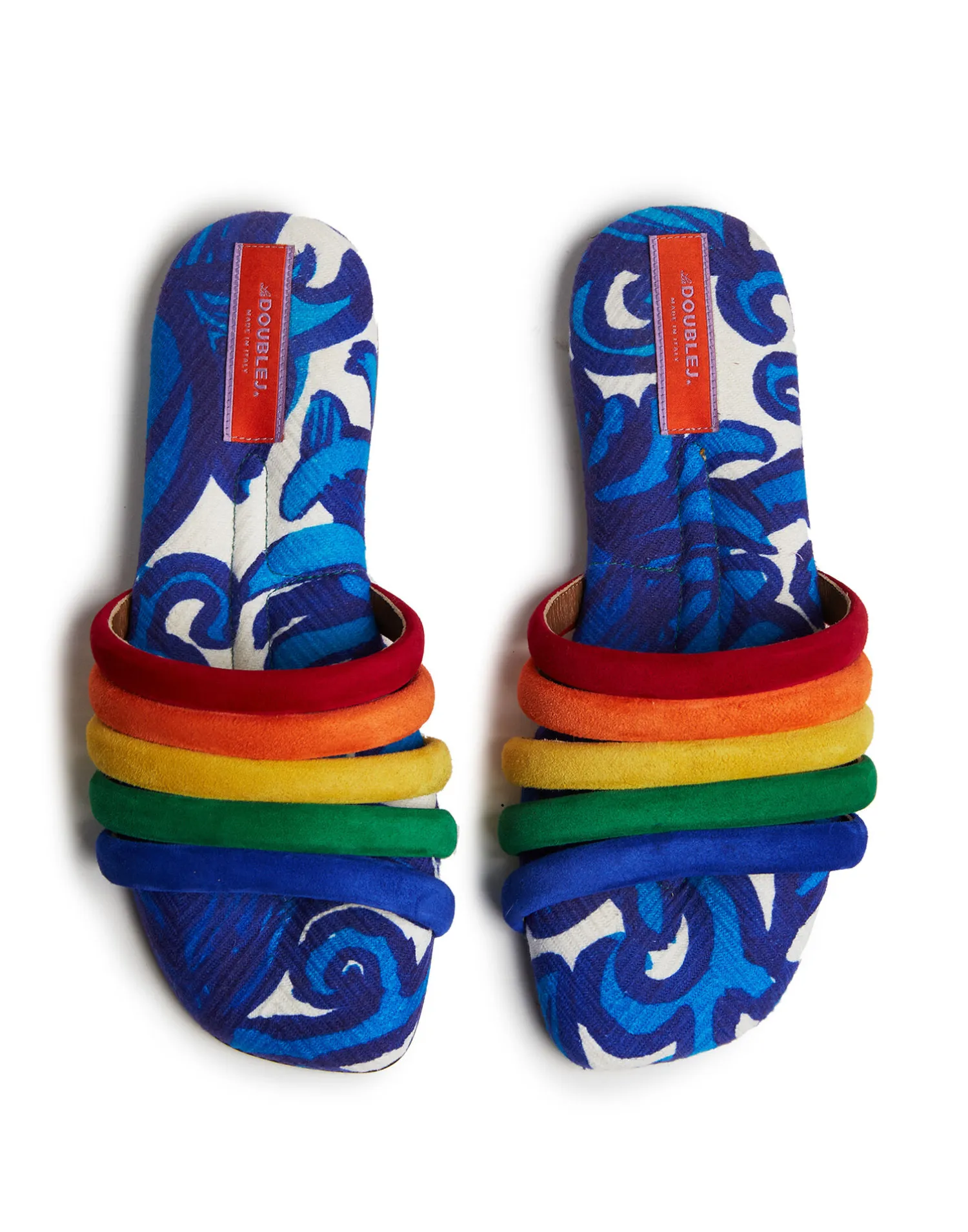 La DoubleJ Scarpe|Accessories<Tones SlideAnemone in Cotton Chevron