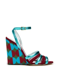 La DoubleJ Scarpe|Accessories<Tones WedgeMezzaluna Green in Duchesse