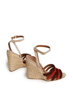 La DoubleJ Scarpe|Accessories<Tones Wedge PagliaMulticolor Ecru' in Raffia