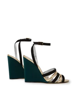 La DoubleJ Scarpe|Accessories<Tones WedgeSolid Green in Raso