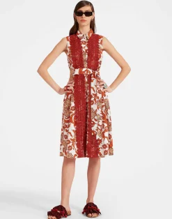 La DoubleJ Vestiti<Tootsie DressReef White in Summer Poplin With Lacey Ribbons