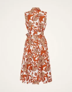 La DoubleJ Vestiti<Tootsie DressReef White in Summer Poplin With Lacey Ribbons