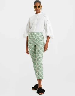 La DoubleJ Pantaloni E Shorts<Torero PantsFans Mint in Shot Cotton