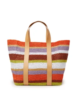 La DoubleJ Borse E Pochettes|Accessories<Tote Raffia BagMulticolor White in Raffia