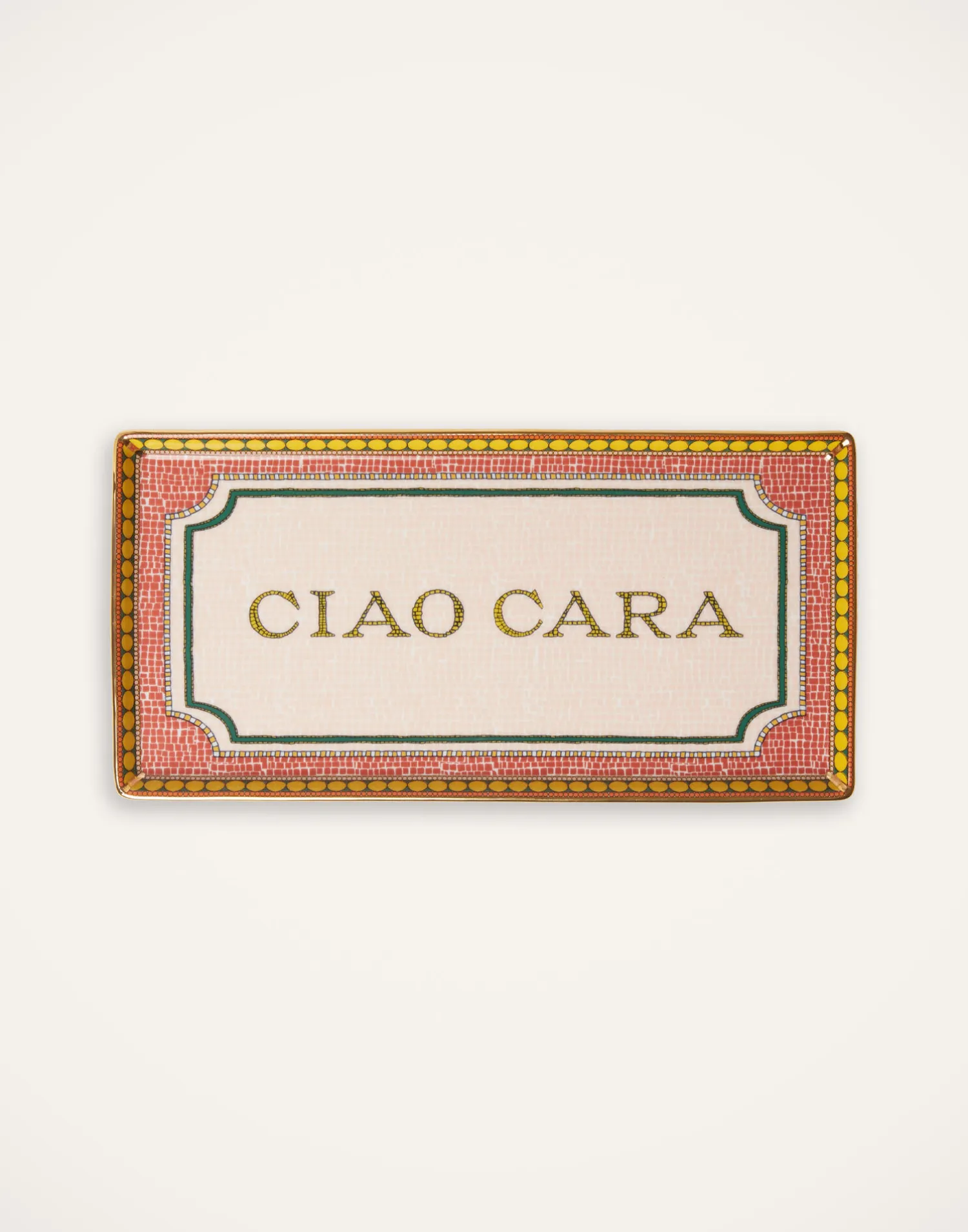 La DoubleJ Vassoi E Svuotatasche|Home Décor<TrayCiao Cara in Porcelain