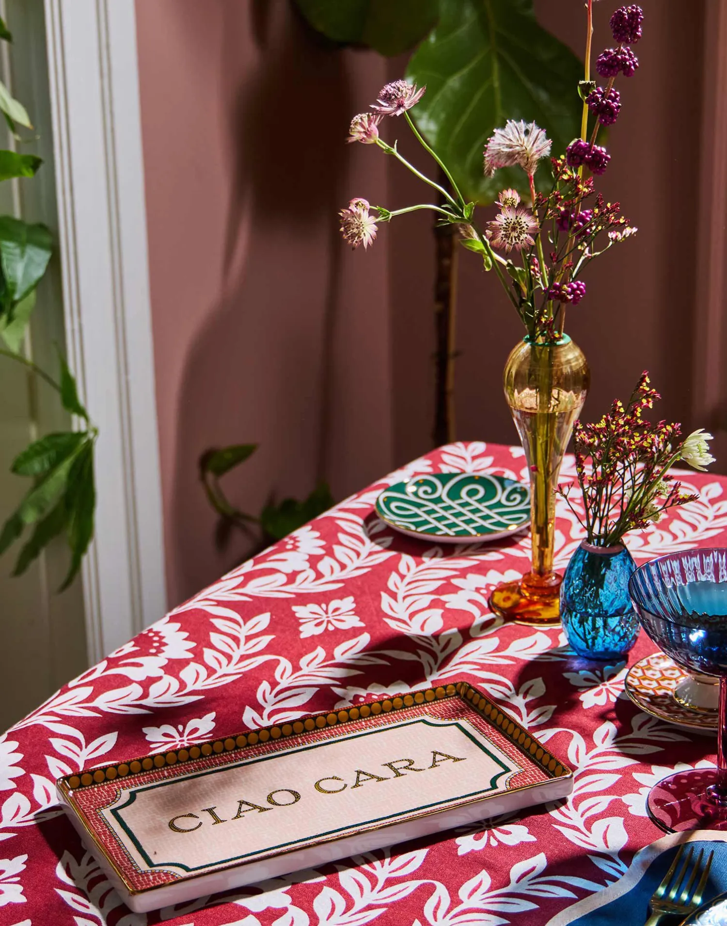 La DoubleJ Vassoi E Svuotatasche|Home Décor<TrayCiao Cara in Porcelain