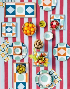 La DoubleJ Vassoi E Svuotatasche|Home Décor<TrayDiamond Dots in Porcelain