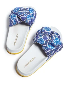 La DoubleJ Scarpe|Accessories<Treccia SlidesConchiglie in Twill
