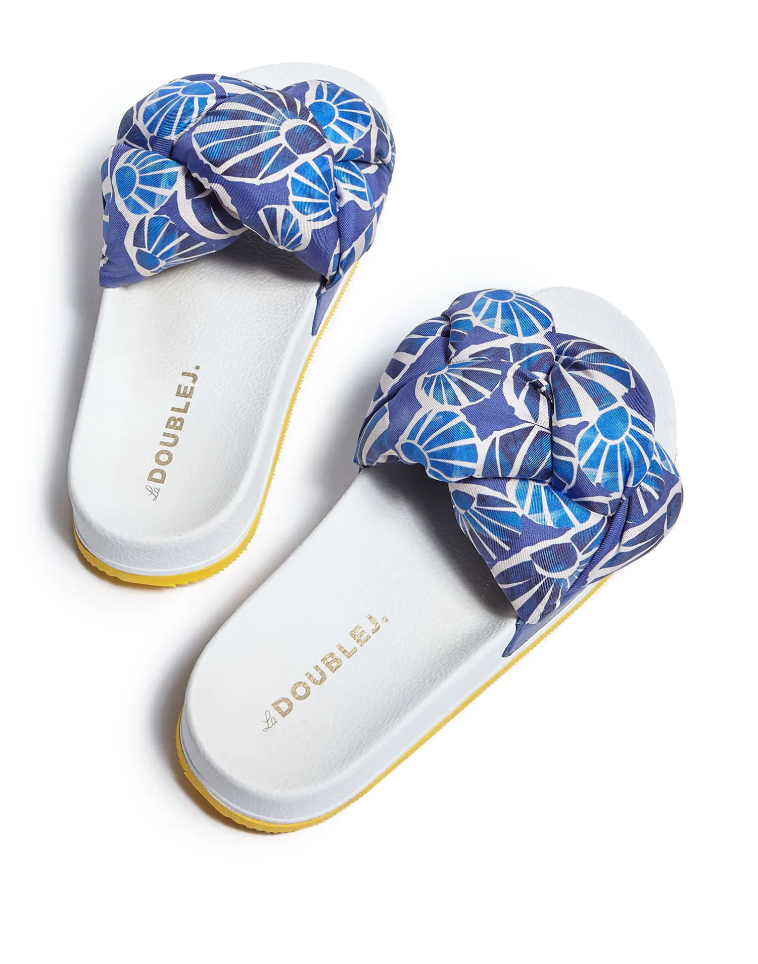 La DoubleJ Scarpe|Accessories<Treccia SlidesConchiglie in Twill