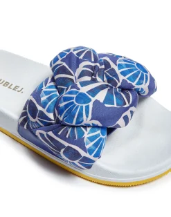 La DoubleJ Scarpe|Accessories<Treccia SlidesConchiglie in Twill