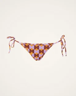 La DoubleJ Moda Mare<Triangle Bikini BottomMezzaluna Orange in Lycra