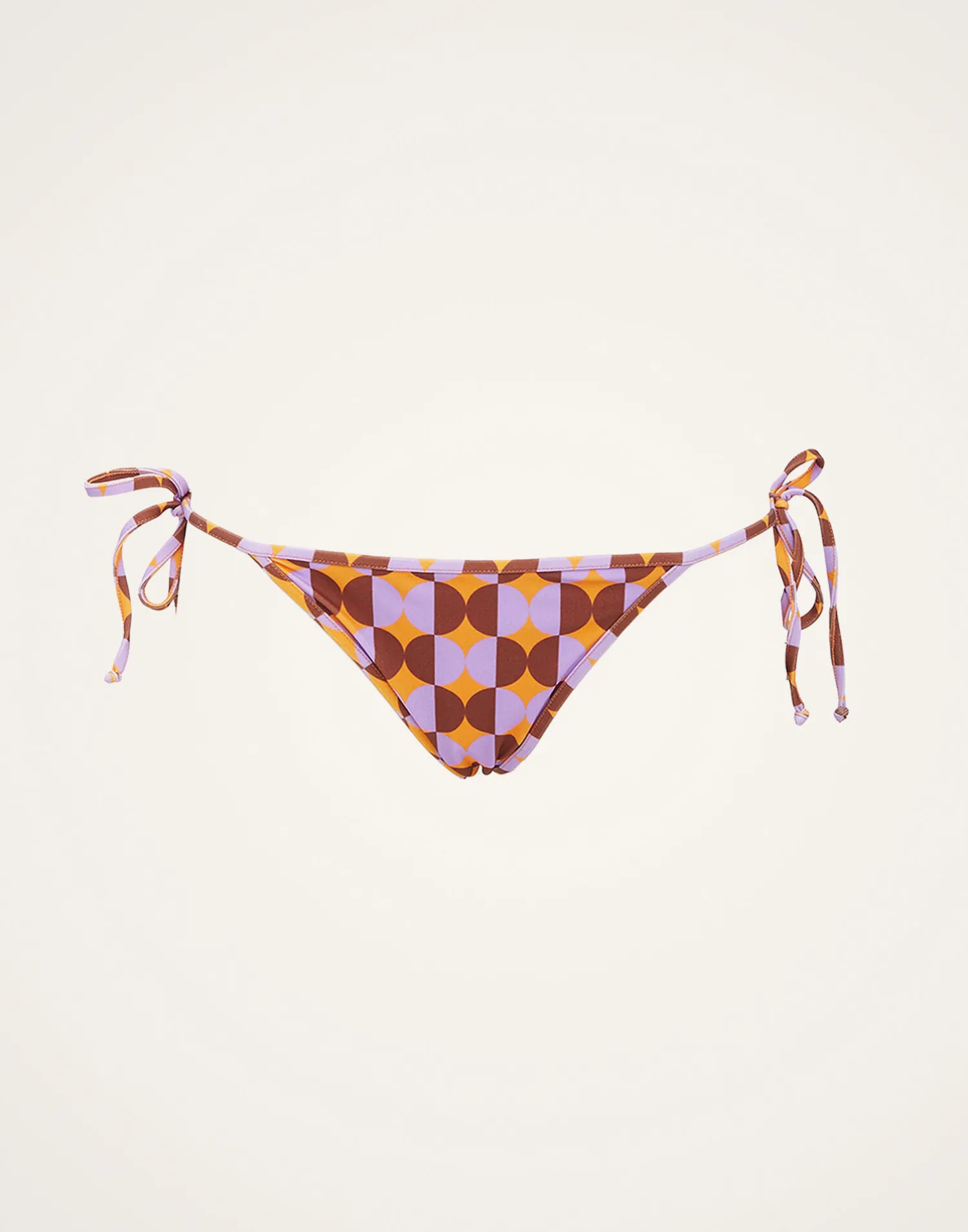 La DoubleJ Moda Mare<Triangle Bikini BottomMezzaluna Orange in Lycra