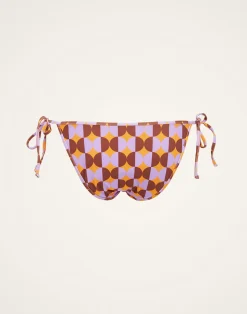 La DoubleJ Moda Mare<Triangle Bikini BottomMezzaluna Orange in Lycra