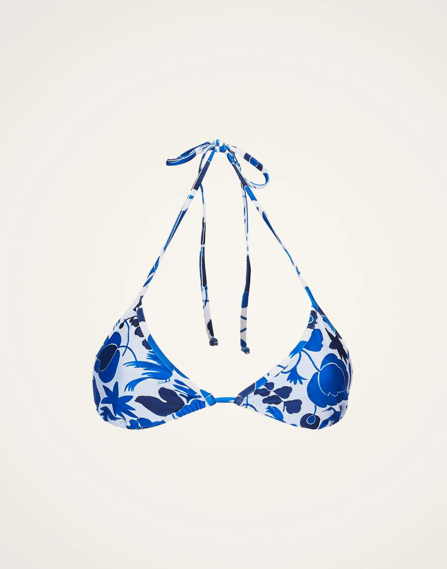 La DoubleJ Moda Mare<Triangle Bikini TopWildbird Blu in Lycra