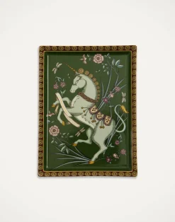 La DoubleJ Home Décor|Vassoi E Svuotatasche<Trinket TrayThe Unicorn Dark Green in Porcelain