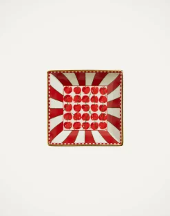La DoubleJ Vassoi E Svuotatasche|Home Décor<Trinket Tray (15X15)Cherries Avorio in Porcelain