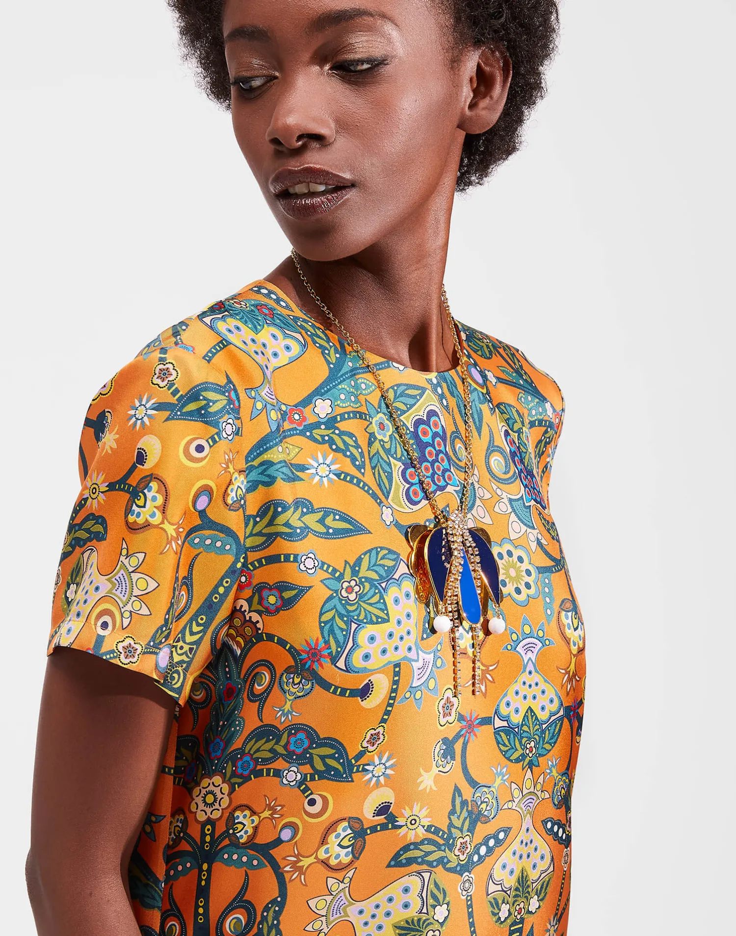 La DoubleJ Bijoux|Accessories<Tulip NecklaceOro Blu in Bras