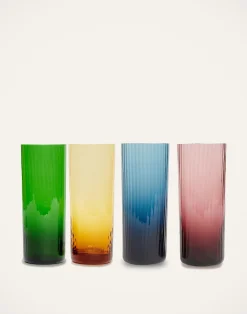 La DoubleJ Bicchieri|Vetro<Tumbler Glass Set of 4Misty Rainbow Mix in Glass
