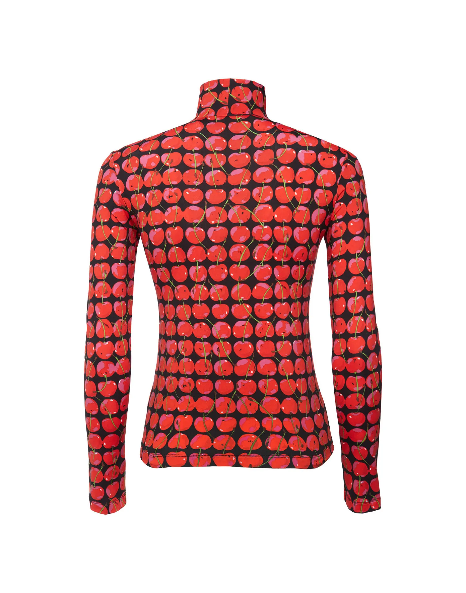 La DoubleJ Loungewear<TurtleneckBlack Cherries in New Skinny Jersey