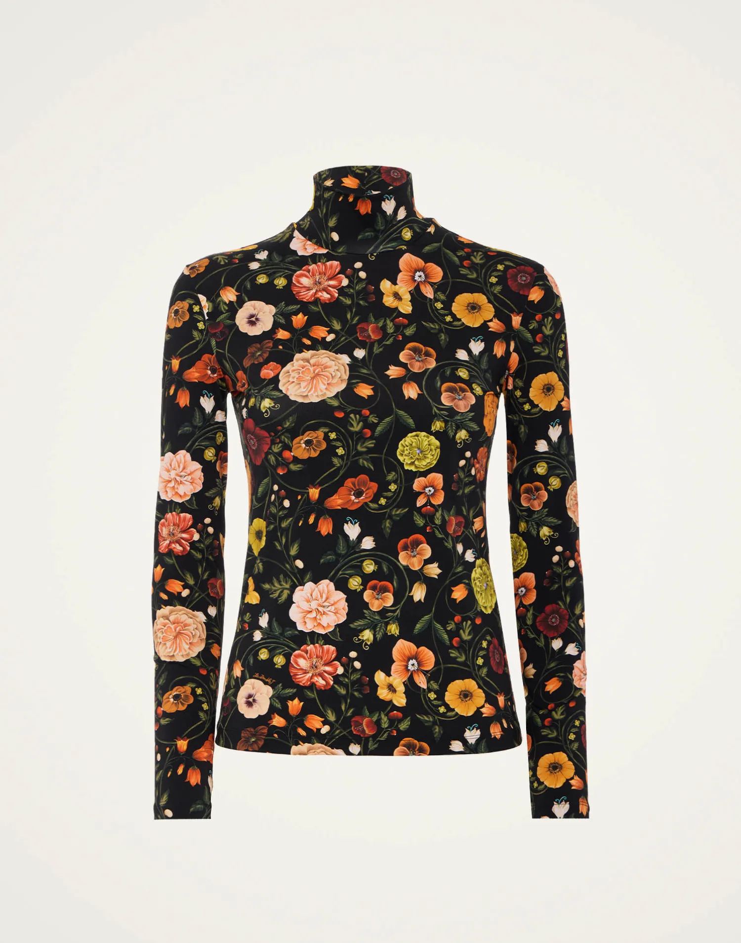 La DoubleJ Loungewear<TurtleneckBotticelli Black in Skinny Jersey