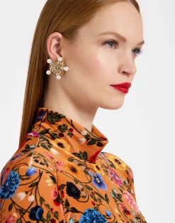 La DoubleJ Camicie E Top<TurtleneckBotticelli Rust in Velvet Stretch