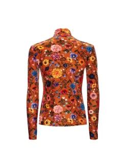 La DoubleJ Camicie E Top<TurtleneckBotticelli Rust in Velvet Stretch