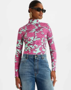 La DoubleJ Loungewear<TurtleneckLilium Purple in Skinny Jersey