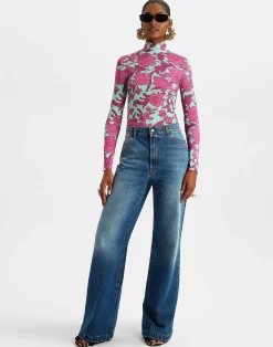 La DoubleJ Loungewear<TurtleneckLilium Purple in Skinny Jersey