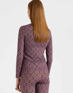 La DoubleJ Loungewear<TurtleneckSovereign Mini Purple in Skinny Jersey