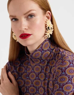 La DoubleJ Loungewear<TurtleneckSovereign Mini Purple in Skinny Jersey