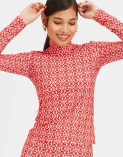 La DoubleJ Loungewear<TurtleneckSugar Rush Red in Skinny Jersey