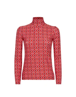 La DoubleJ Loungewear<TurtleneckSugar Rush Red in Skinny Jersey