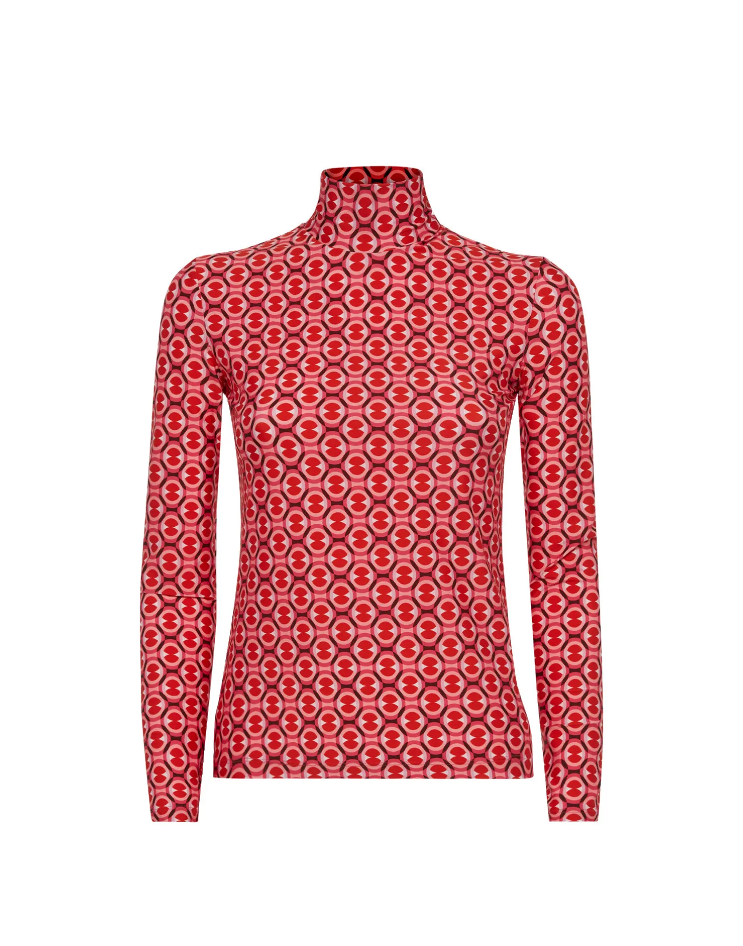 La DoubleJ Loungewear<TurtleneckSugar Rush Red in Skinny Jersey