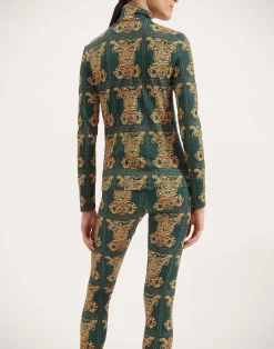 La DoubleJ Loungewear<TurtleneckTiger Tiles in Skinny Jersey