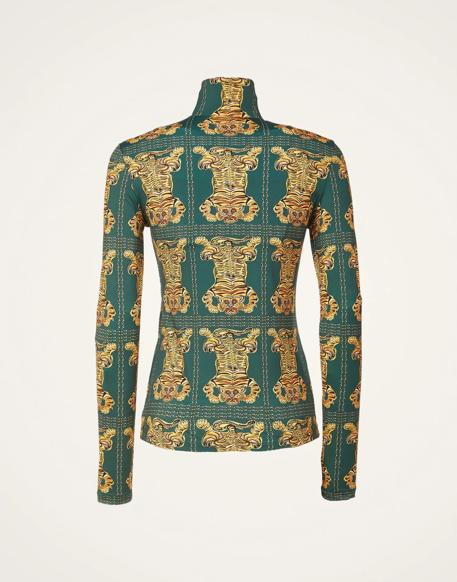 La DoubleJ Loungewear<TurtleneckTiger Tiles in Skinny Jersey
