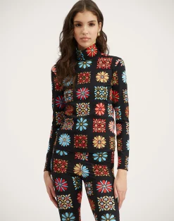 La DoubleJ Loungewear<TurtleneckVetrata in Skinny Jersey