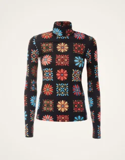 La DoubleJ Loungewear<TurtleneckVetrata in Skinny Jersey