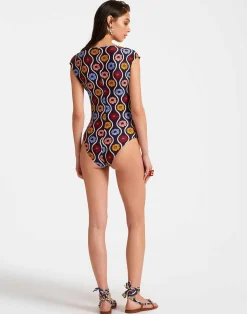 La DoubleJ Moda Mare<Tutto SuitWhitsun Mini Blue in Lycra
